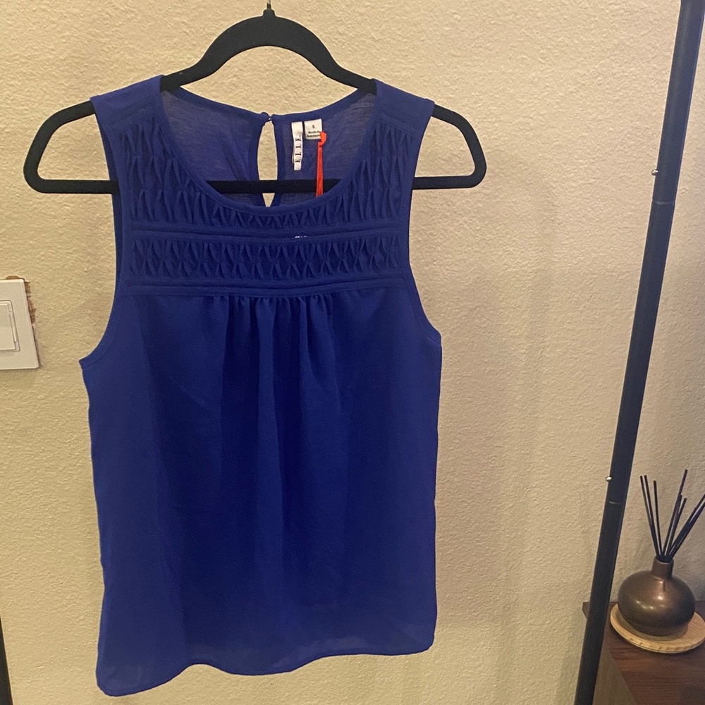 Elle Royal Blue Sleeveless Blouse